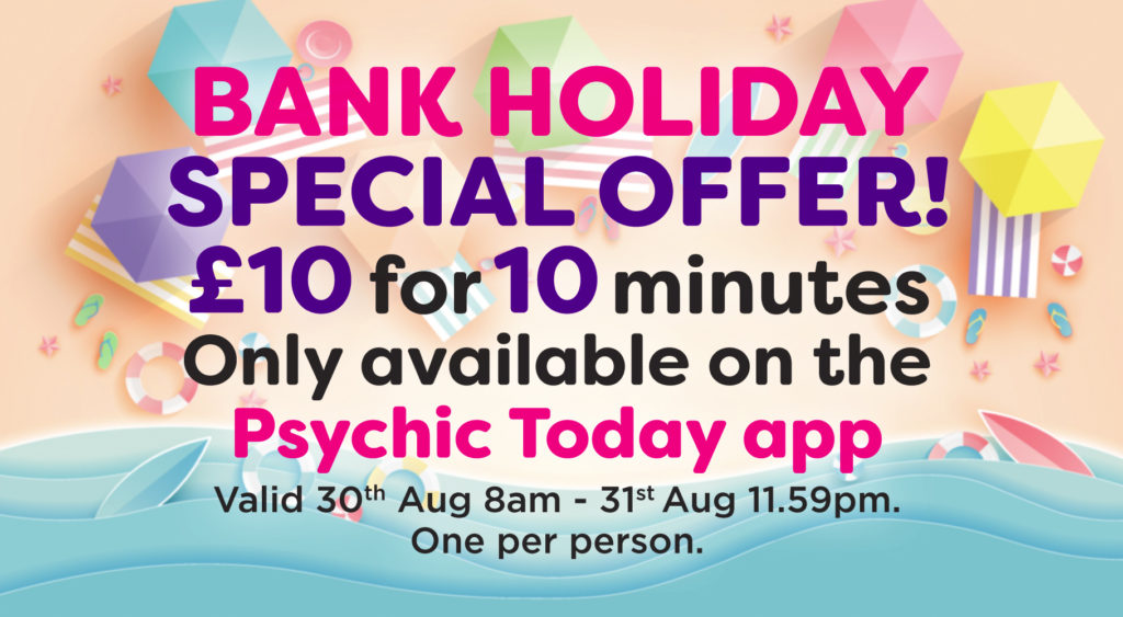 Psychic Readings Bank Holiday Monday - Special Offer! - 30th August 2021