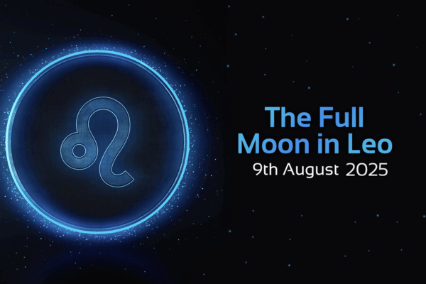 the full moon in leo 9th august 2025 text with image of leo star sign symbol