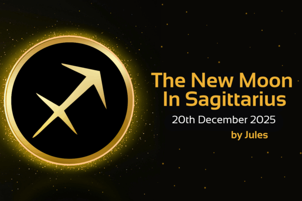 the new moon in sagittarius 20th December 2025 by Jules text with image of sagittarius star sign symbol
